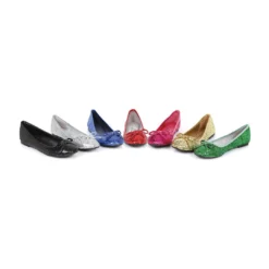 Ellie Shoes Glitter Flat With Bow