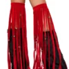 JValentine Jingle Bell Red Fringe Leggings