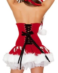 JValentine Red Velvet Under Bust Corset LINGERIE