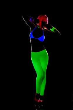 Espiral Neon Wet Look Leggings