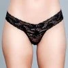 Be Wicked Cut Lace Panties Black LINGERIE