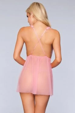 Be Wicked LINGERIE Sweet Dreams Babydoll Dusty Rose