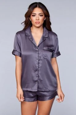 Be Wicked SLEEPWEAR Janelle Sleep Set Gray