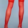 Be Wicked Keep A Secret Thigh Highs Red
