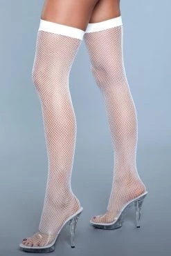 Be Wicked Great Catch Thigh Highs White