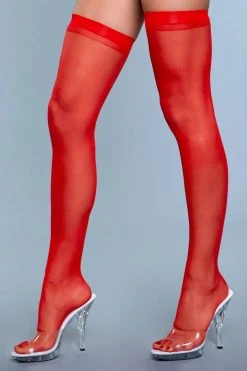 Be Wicked Best Behavior Thigh Highs Red