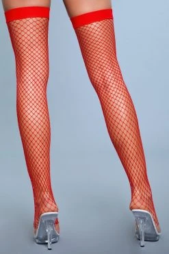 Be Wicked Hosiery Catch Me If You Can Thigh Highs Red