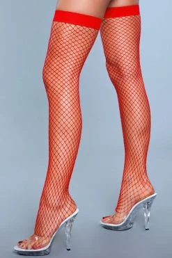 Be Wicked Hosiery Catch Me If You Can Thigh Highs Red