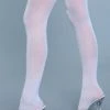 Be Wicked Opaque Nylon Thigh Highs White Hosiery
