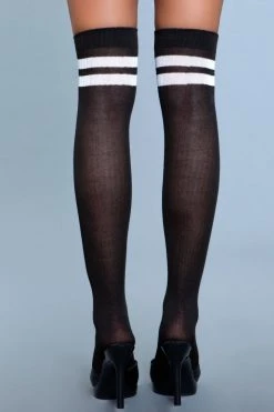 Be Wicked Going Pro Thigh Highs Black Hosiery