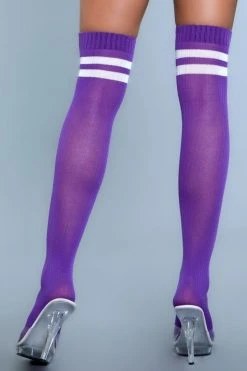 Be Wicked Going Pro Thigh Highs Purple