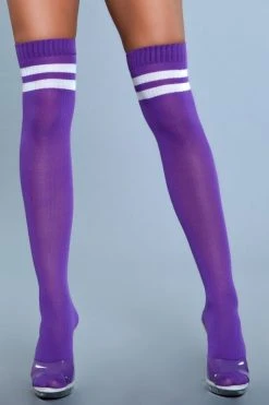 Be Wicked Going Pro Thigh Highs Purple
