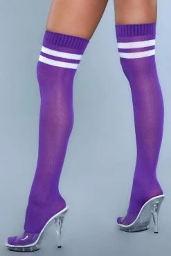 Be Wicked Going Pro Thigh Highs Purple