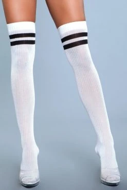 Be Wicked Going Pro Thigh Highs White