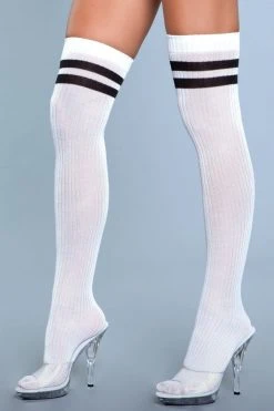 Be Wicked Going Pro Thigh Highs White
