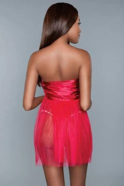 Be Wicked Red Bow Lingerie Dress