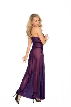 Elegant Moments Dark Purple Gown SLEEPWEAR
