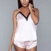 Be Wicked SLEEPWEAR Luna Cami And Short Set Blush