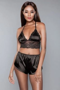 Be Wicked Liliana Cami And Short Set Black