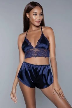 Be Wicked Liliana Cami And Short Set Navy
