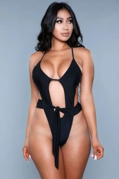Be Wicked Trinity One Piece Swimsuit Black