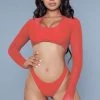 Be Wicked Cardi 2 Piece Swimsuit Red