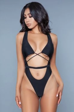 Be Wicked Makayla One Piece Swimsuit Black SWIMWEAR