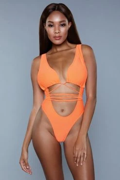 Be Wicked Makayla One Piece Swimsuit Orange
