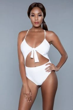 Be Wicked SWIMWEAR Delaney One Piece Swimsuit White
