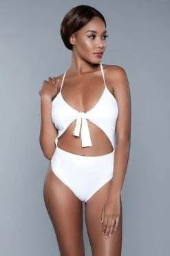 Be Wicked SWIMWEAR Delaney One Piece Swimsuit White