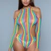 Be Wicked Tops Multicolor Strange Love Bodysuit