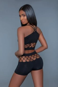 Be Wicked Black Palmer Short And Top Set CLOTHING