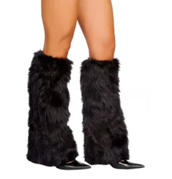 Roma Costume Faux Fur Leg Warmers ACCESORIES