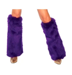 Roma Costume Faux Fur Leg Warmers ACCESORIES