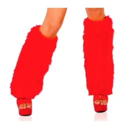 Roma Costume Faux Fur Leg Warmers ACCESORIES