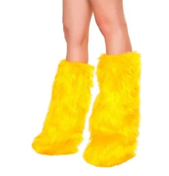 Roma Costume Faux Fur Leg Warmers ACCESORIES