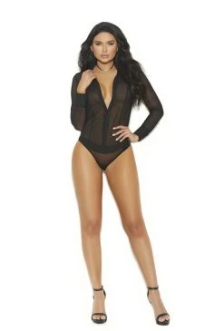 Elegant Moments SLEEPWEAR Black Sleep Shirt And Panty