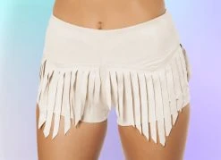 Roma Costume Suede Shorts With Fringe Detail CLOTHING