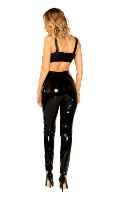 Roma Costume Stretch Vinyl Pants With Dummy Pockets CLOTHING 5 Roma Costume Stretch Vinyl Pants With Dummy Pockets CLOTHING