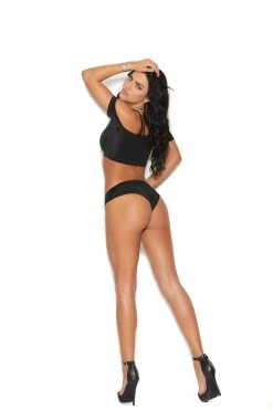 Elegant Moments LINGERIE Black Cami Set