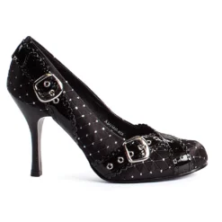 Ellie Shoes Polka Dots Buckled Pump