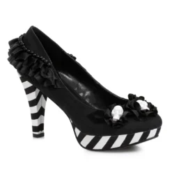 Ellie Shoes Flower With Skull Pump