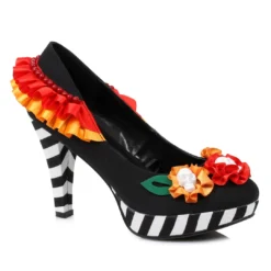 Ellie Shoes Flower With Skull Pump