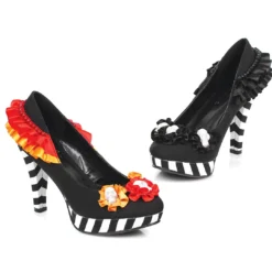 Ellie Shoes Flower With Skull Pump