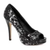 Ellie Shoes Open Toe Glitter Pump