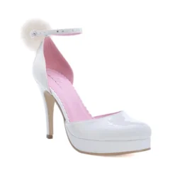 Ellie Shoes Closed Toe White Shoe With Strap
