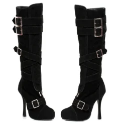 Ellie Shoes Microfiber Knee High Boot With Buckles