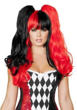 Roma Costume ACCESORIES Black Red Wig