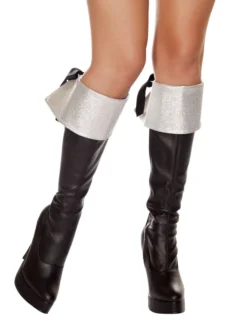 Roma Costume ACCESORIES Silver Glitter Boot Cuffs