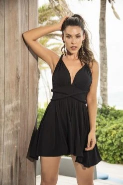 Espiral Black Dress CLOTHING